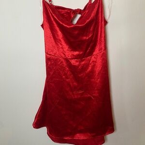 Wild Fable Red Satin Slip Dress